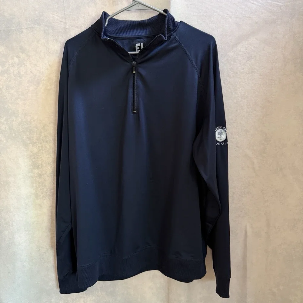 FootJoy Mens Langdon Farms‎ Golf Club Pullover Quarter Zip Performance Size XL